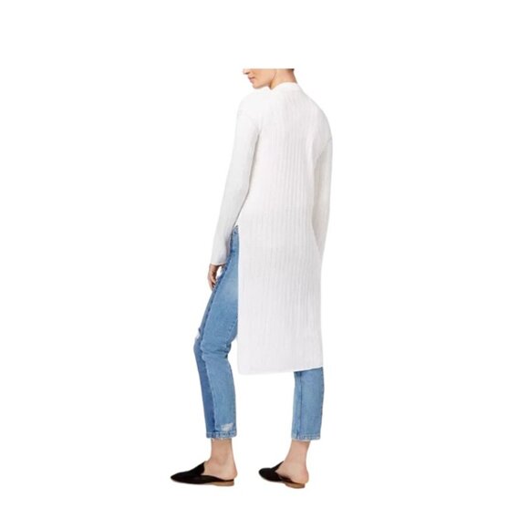 Free People Ribby Rib Maxi Cardigan White Size XS Beach Coastal Minimalist Linen - Picture 12 of 16